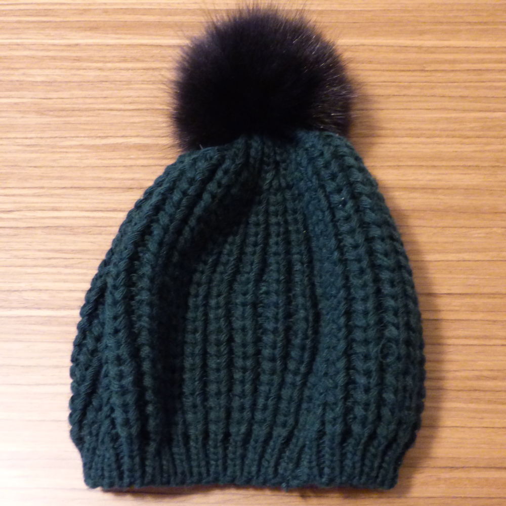 Sandro Paris Wool Blend Hat with Fox Fur